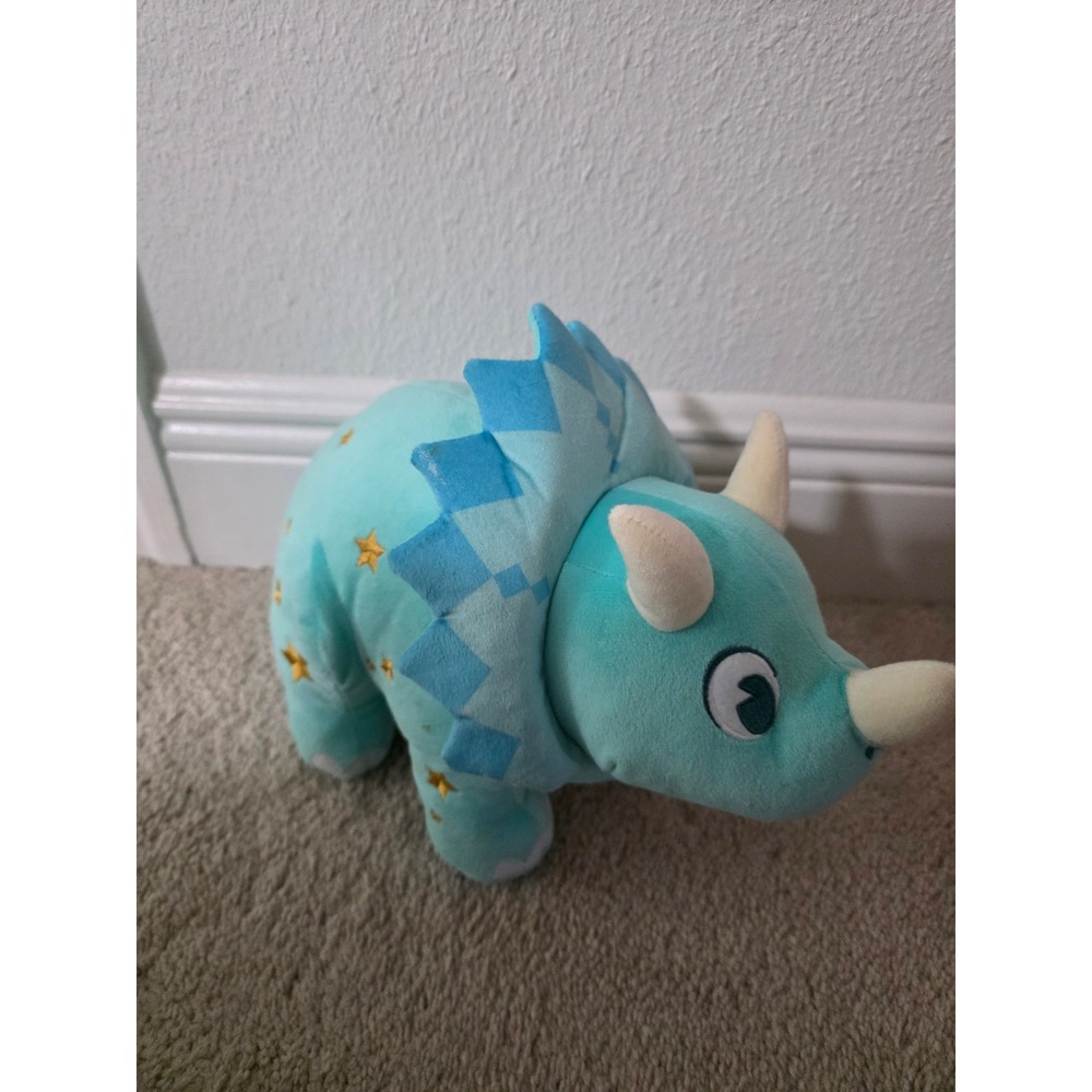 Disney Animal Kingdom Triceratops Plush Teal Star Dinosaur Stuffed Animal Toy